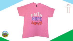 Faith Hope Love t-shirt pink