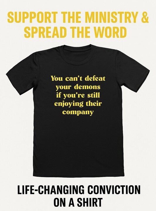 Faith Hope Love demon t-shirt add